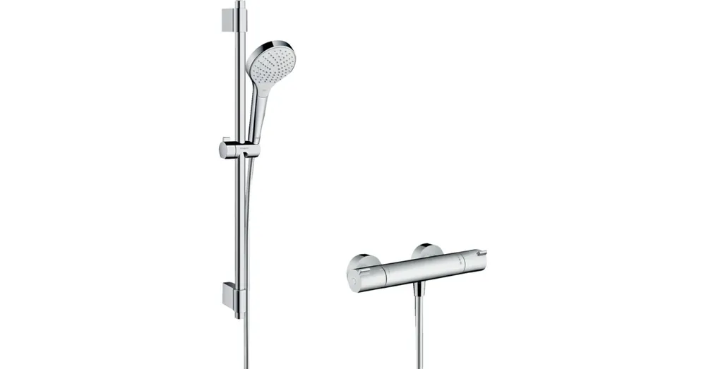 Hansgrohe Croma Select S Temosztátos csaptelep Vario 72 cm-es zuhanyrúddal, fehér/króm 27833400 Kiárusítás