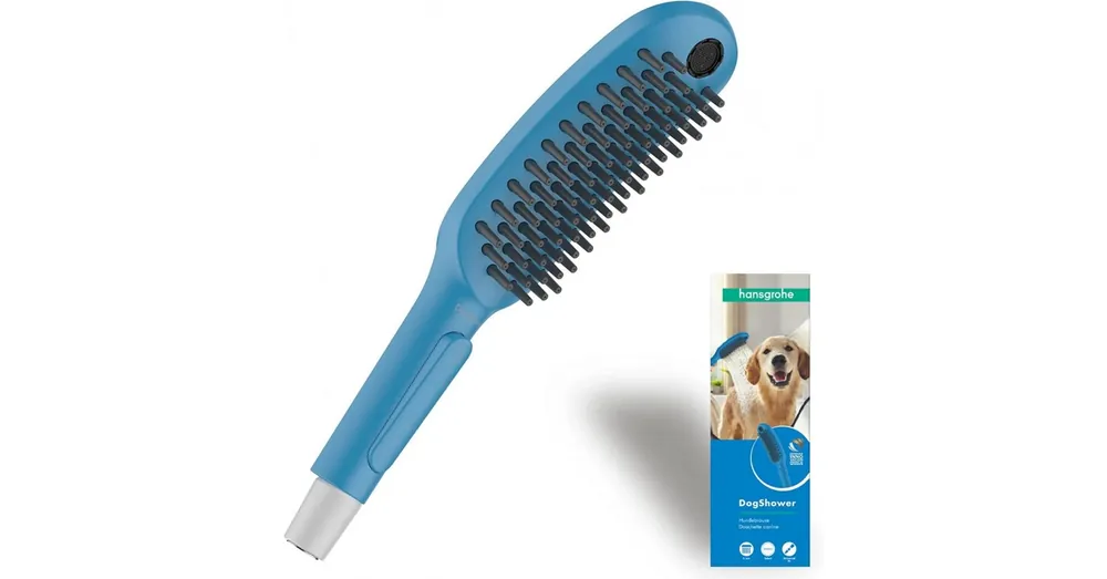 Biztonságos fizetés Hansgrohe Dogshower 150 kézizuhany kutyák részére 3 funkciós masszírozó szilikonfúvókákkal, petrolkék 26640540