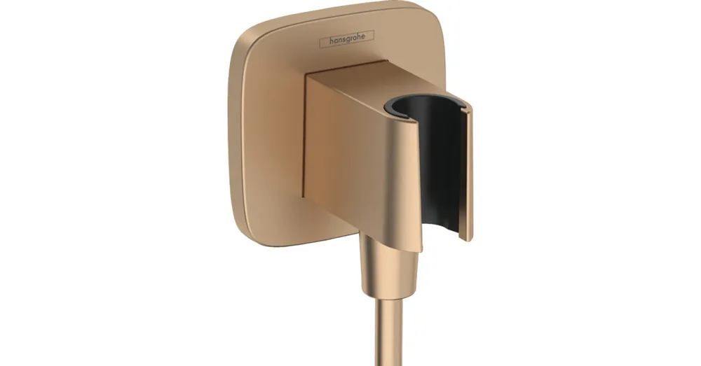 Hansgrohe FixFit Porter Q zuhanytartó fali csatlakozóval, szálcsiszolt bronz 26887140 Legkelendőbb