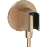 Biztonságos fizetés Hansgrohe FixFit Porter S zuhanytartó fali csatlakozóval, bronz 26888140