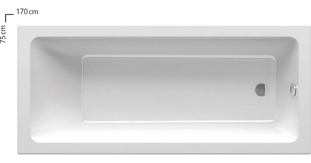 Kedvezményes ár Ravak 10° Akrilkád Slim 170x75 fehér CA71300000