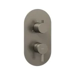 Kedvezményes ár Ravak Espirit ES 068.20GB.O3.RB07F Falba süllyesztett csaptelep, háromutas, belső egység nélkül - Graphite Brushed X070320
