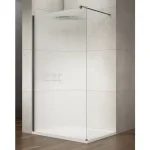 Végkiárusítás Sapho VARIO BLACK Fix zuhanyfal, fali profillal, merőleges merevítő nélkül, nordic üveg, 900mm (GX1590-06)
