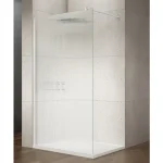 Újdonság Sapho VARIO WHITE Fix zuhanyfal, fali profillal, merőleges merevítő nélkül, nordic üveg, 1400mm (GX1514-07)