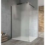 Gyors szállítás Sapho VARIO BLACK Fix zuhanyfal, fali profillal, merőleges merevítő nélkül, matt üveg, 1400mm (GX1414GX1014)