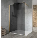 Azonnali szállítás Sapho VARIO GOLD MATT Fix zuhanyfal, fali profillal, merőleges merevítő nélkül, füst üveg, 700mm (GX1370-01)