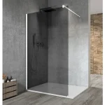 Kihagyhatatlan ajánlat Sapho VARIO WHITE Fix zuhanyfal, fali profillal, merőleges merevítő nélkül, füst üveg, 1100mm (GX1311GX1015)