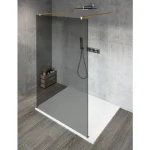 Expressz szállítás Sapho VARIO GOLD MATT Szabadon álló zuhanyfal merőleges merevítőkkel, füst üveg, 1100mm (GX1311-02)
