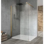 Bestseller Sapho VARIO GOLD MATT Fix zuhanyfal, fali profillal, merőleges merevítő nélkül, transzparent üveg, 1100mm (GX1211-01)