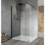 Szuper akció Sapho VARIO BLACK Fix zuhanyfal, fali profillal, merőleges merevítő nélkül, transzparent üveg, 1000mm (GX1210GX1014)