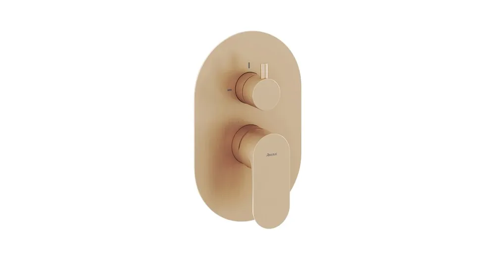 Különleges ajánlat Ravak Eleganta EL 065.60RGB.O2.RB07E Falba süllyesztett csaptelep, kétutas, belső egység nélkül, Rose Gold Brushed X070375