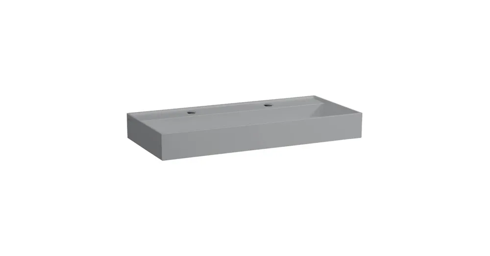 Rendeld meg most LAUFEN Kartell LAUFEN Mosdó, túlfolyónyílás nélkül, 2 csaplyukkal, Graphite matt H8103377581151