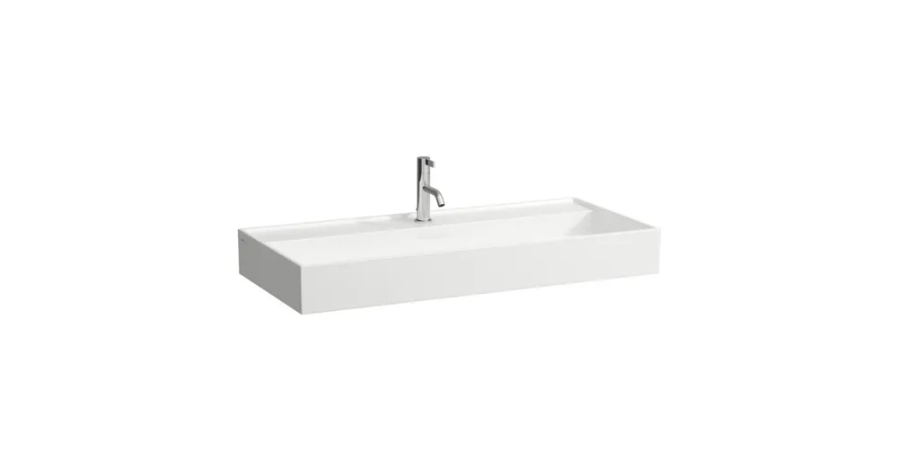 LAUFEN Kartell LAUFEN Mosdó, túlfolyónyílás nélkül, egy csaplyukkal, Fehér LCC Active bevonattal H810337A001111 Gyors kiszállítás
