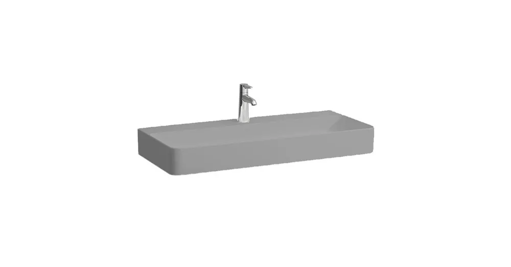 Rendeld meg most LAUFEN VAL Mosdó, túlfolyónyílás nélkül, egy csaplyukkal, Graphite matt H8102877581111