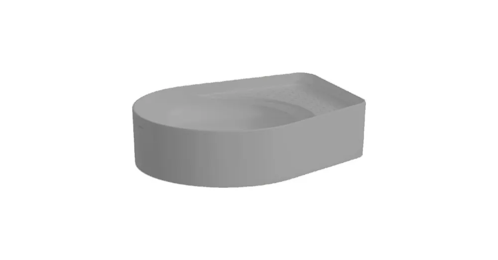 LAUFEN VAL Mosdó tál, félig száraz zónával, illetve armatúrapaddal, túlfolyónyílás nélkül, csaplyuk nélkül, Graphite matt H8122817581121 Kedvezmény