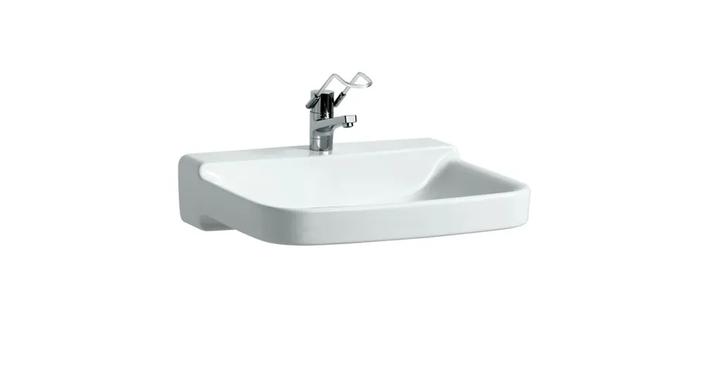 LAUFEN PRO LIBERTY Mosdó, egy csaplyukkal, túlfolyónyílás nélkül, túlfolyócsatorna nyílása nélkül a lefolyószelepben, Fehér LCC Active bevonattal H811953A001561 Különleges ajánlat