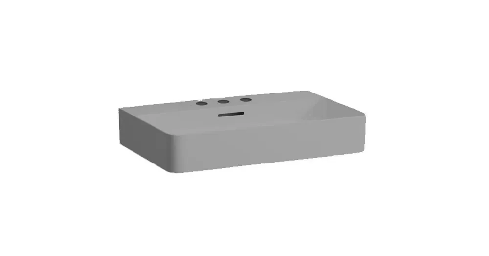 LAUFEN VAL Mosdótál, alsó felülete csiszolt, 3 csaplyukkal, Graphite matt H8162847581081 Szuper ajánlat