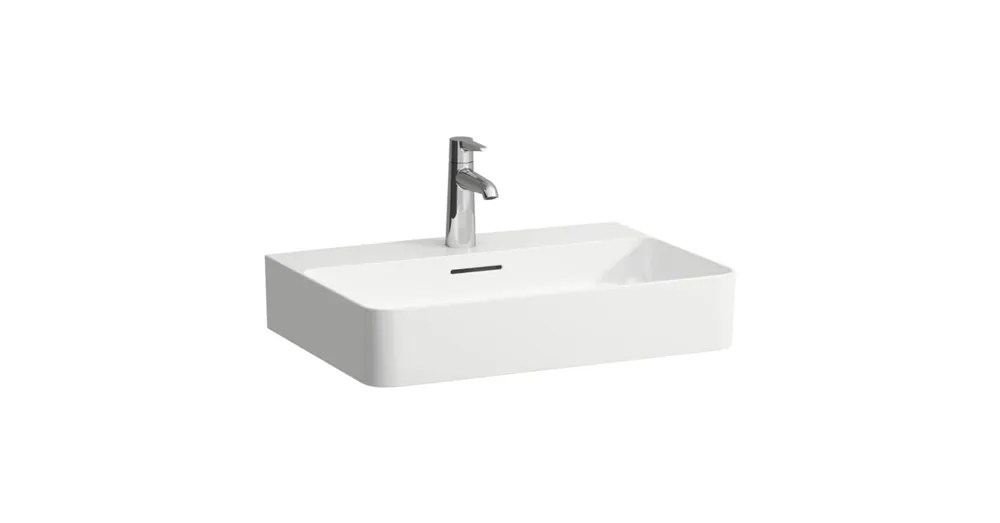 Rendeld meg most LAUFEN VAL Mosdó, egy csaplyuk, középen, Fehér LCC Active bevonattal H810283A001041