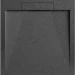 AREZZO design STONE pala hatású öntött márvány zuhanytálca, 90x90 cm-es, antracit AR-DYT099LA Kiárusítás