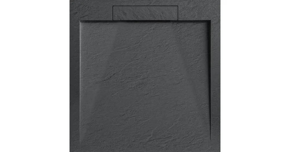 AREZZO design STONE pala hatású öntött márvány zuhanytálca, 90x90 cm-es, antracit AR-DYT099LA Kiárusítás