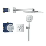 Biztonságos fizetés Grohe Grohtherm SmartControl Rejtett zuhanyrendszer Rainshower SmartActive 310 Cube fejzuhannyal 34864000