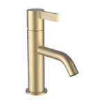 Árcsökkenés LAUFEN Kartell LAUFEN Egykaros mosdó csaptelep, rögzített 115 mm-es kifolyócsővel, átfolyás 5,3 l/perc, húzórudas lefolyószelep nélkül, PVD halvány arany matt H3113310831001