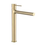 Vásárlói kedvenc LAUFEN Twinplus slim Magasított mosdó csaptelep, 190 mm kiállású fix kifolyóval, húzórudas lefolyószelep nélkül, PVD halvány arany matt HF505419462000