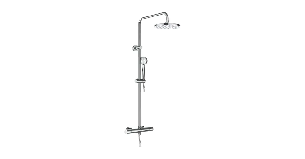 Gyors szállítás LAUFEN Showertronic Termosztátos zuhanyzó, 150 mm-es rögzítési távolsággal, 'Stella' kézi zuhanyfejjel, 1 funkciós, 'Simiflex Zero' zuhanytömlővel, króm HF506557100600