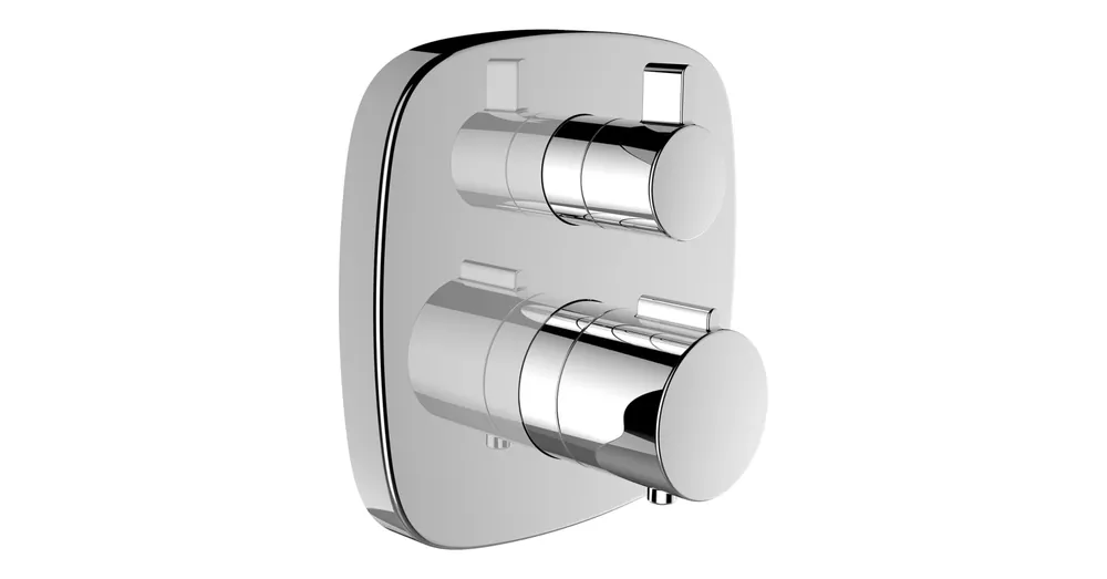 Vedd meg most LAUFEN CITYTHERM Falbaépített 2 gombos termosztátos zuhany csaptelep falon kívüli része, 2 utas szabályzóval, króm. 2 utas szabályzóval, légbeszívó szeleppel HF905385100000
