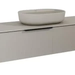 AREZZO design MONTEREY GLASS 160 cm-es alsószekrény 2 fiókkal, beige AR-169483 Gyors szállítás
