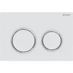 Geberit Omega20 működtetőlap 2 mennyiséges öblítéshez, easy-to-clean, matt fehér/króm 115.085.JT.1 Expressz szállítás