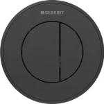 Geberit 10 típusú pneumatikus, 2 mennyiséges öblítésű vezérlő, fekete/matt fekete 116.055.DW.1 Exkluzív ajánlat