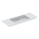 Geberit ONE rövidített kivitelű mosdó hátsó lefolyóval 105x40 cm csaplyuk nélkül, fehér/króm 500.396.01.1 Outlet