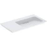Geberit ONE jobbos mosdó hátsó lefolyóval 90x48cm, KeraTect, csaplyuk és túlfolyó nélkül 505.013.00.1 Gyors kiszállítás