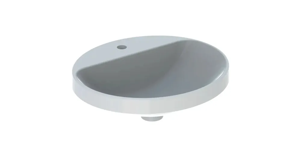 Geberit VariForm beépíthető mosdó 50 cm, ovális, csaplyuk-peremmel, túlfolyó nélkül 500.714.01.2 Legkelendőbb