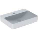 Geberit VariForm pultra ültethető mosdó, szögletes, csaplyuk-peremmel, túlfolyó nélkül 500.781.01.2 Szezonális akció