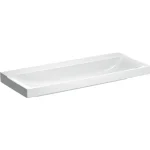 Vásárlói kedvenc Geberit Xeno² mosdó 120x48 cm, csaplyuk és túlfolyó nélkül, KeraTect bevonattal, fehér 500.552.01.1