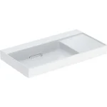 Vedd meg most Geberit One balos mosdó 90x48 cm, KeraTect, túlfolyó és csapfurat nélkül, fehér 505.042.00.1