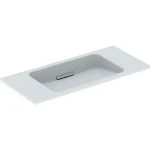 Exkluzív ajánlat Geberit One rövidített kivitelű mosdó 90x40 cm csaplyuk és túlfolyó nélkül, fehér/fényes fehér 500.390.01.3