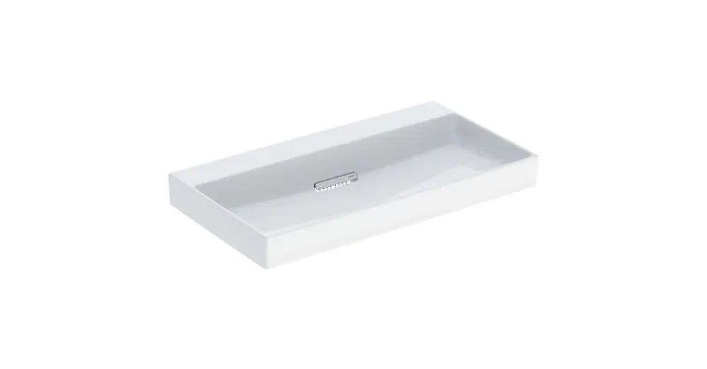 Geberit One mosdó hátsó lefolyóval 90x48 cm csaplyuk és túlfolyó nélkül, KeraTect, fehér 505.037.00.1 Csak ma