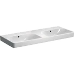 Vásárlói kedvenc Geberit Smyle Square dupla mosdó 120x48 cm, csaplyuk nélkül, túlfolyóval 500.224.01.1