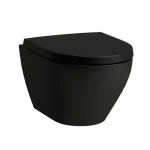 Szuper ajánlat LAUFEN MODERNA S Fali WC Design, 'Silent flush', rimless, mélyöblítésű Fekete matt H8215447160001
