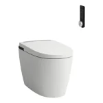 LAUFEN CLEANET ALVIA Bidé funkciós WC, álló, mélyöblítésű, perem nélküli, fűthető ülőkével Fehér LCC bevonattal H8231604000001 Vásárlói kedvenc