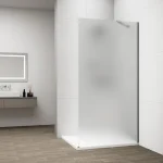 Biztonságos vásárlás SAPHO ESCA CHROME Walk-in zuhanyfal, falra szerelhető, matt üveg, 800mm (ES1180-01)