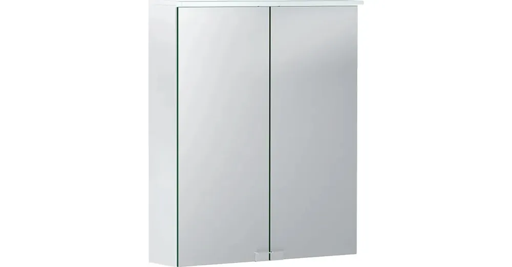 Legkelendőbb Geberit Option Basic tükrös szekrény 56x67 cm, LED világítással, két ajtóval 500.258.00.1