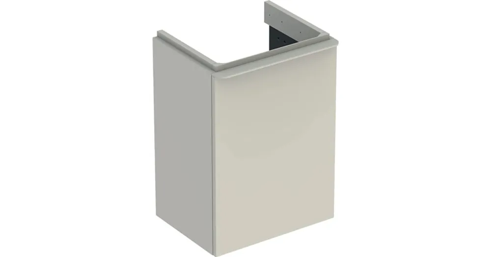 Csak ma Geberit Smyle Square alsó szekrény kézmosóhoz ajtóval 44,2x35,6 cm, magasfényű homokszürke 500.350.JL.1