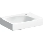 Geberit Xeno² kézmosó 40x28cm csaplyuk jobb oldalt, túlfolyó nélkül, KeraTect® felület 500.529.01.1 Végkiárusítás