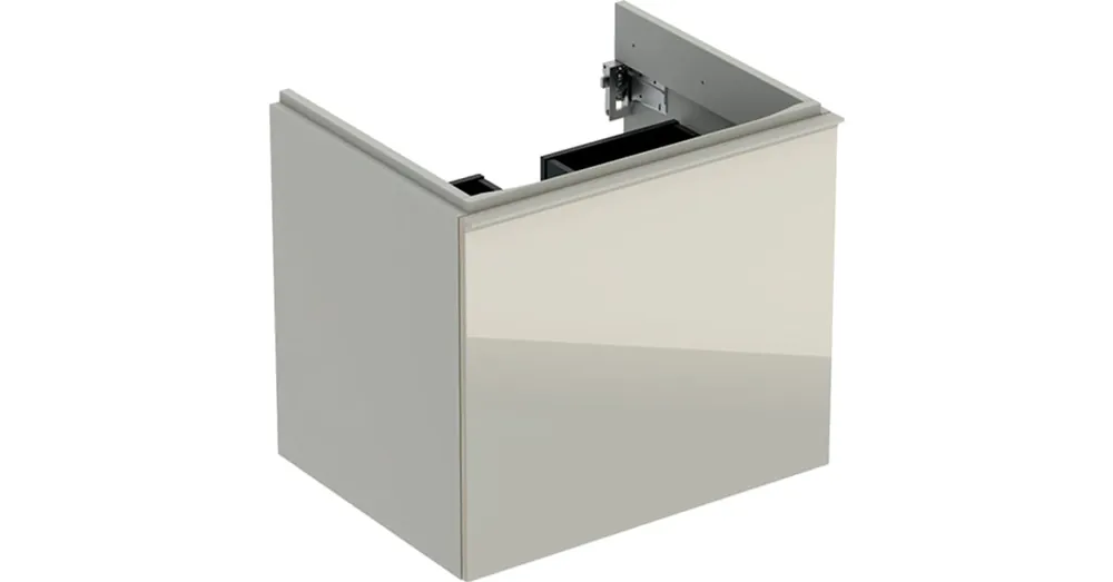 Geberit Acanto alsó szekrény mosdóhoz, egy fiókkal egy belső fiókkal 60 cm matt homokszürke/fényes homokszürke üveg 500.609.JL.2 Rendeld meg most