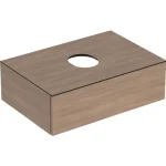 Geberit VariForm alsó szekrény pultra ültethető mosdóhoz 75x51 cm, 1 fiókkal, pakolófelülettel, tölgy 501.163.00.1 Prémium