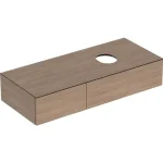 Geberit VariForm alsó szekrény pultra ültethető mosdóhoz 120x51 cm, 2 fiókkal, pakolófelülettel, tölgy 501.175.00.1 Vedd meg online
